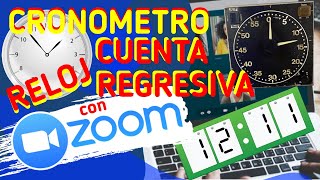 ⏰ ⏱ Como poner un CONTADOR  RELOJ CRONOMETRO y CUENTA REGRESIVA en ZOOM [upl. by Derdlim]