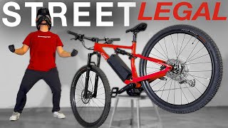 Best Street Legal EMTB Build  No License Electric Mountain Bike DIY [upl. by Toolis515]