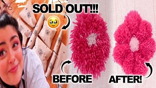 MY ART SOLD OUT 🥹 SCULPTING 3D FLOWERS How To Embroider a Beanie The RIGHT Way [upl. by Ahsemac]