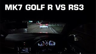 Audi Rs3 vs Golf R Stage 3 500bhp [upl. by Aryajay]