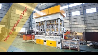 How to produce oil filter？Cheap hydraulic press production method！ [upl. by Worlock]