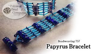 Papyrus 1 Bracelet DIY Jewelry Making Tutorial by PotomacBeads [upl. by Relyhcs]