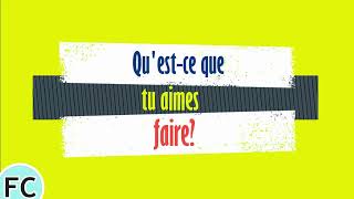 Questce que tu aimes faire frenchquestions [upl. by Eniamej]