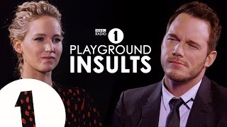 Jennifer Lawrence y Chris Pratt se insultan uno al otro subtitulado [upl. by Leaw728]