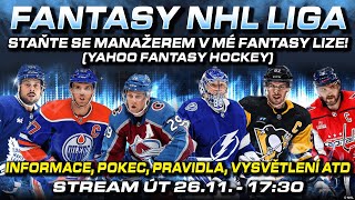 Rozjíždím NHL Fantasy Ligu Manažerem Můžete Být i Vy Info Pravidla Přihlášky atd  2611 1730 [upl. by Autum]