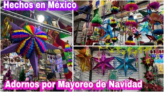 🎄 Adornos Navidad Hechos en México Piñatas estrellas guías en Mesones CENTRO CDMX [upl. by Anelahs]