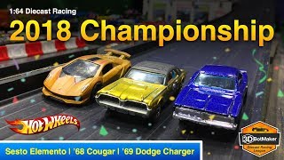 2018 Championship Race  3DBotMaker Diecast Racing League Hot Wheels [upl. by Guidotti91]