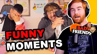 PODCASTERS REACT to BAD FRIENDS Funniest Moments [upl. by Casi465]