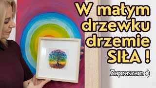 Drzewko MOCY  uroczy mały obrazek  akryl na płótnie 🎨🎨🎨 MegiArt [upl. by Euqinu909]