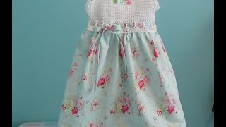 How to Crochet Baby Toddler Girl Dress using Vintage Pillow Case Pattern Tutorial [upl. by Vladamir]