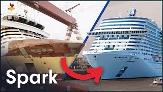 How Do They Build Giant Cruise Ships  The Meraviglia Cruise Ship  Spark [upl. by Intirb]