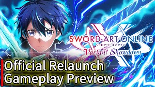 Sword Art Online Variant Showdown Relaunch Gameplay Preview [upl. by Joycelin]