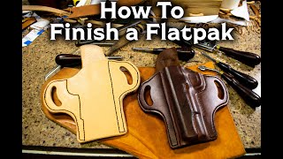 How to Mold Dye and Finish an EDC Leather Flatpak Holster Kit  Tutorial [upl. by Vaios]