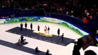 Gold Medal Ceremony  500M Womens Short Track  2010 Winter Olympics [upl. by Aniara26]