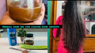 Herbal hair oil for faster hair growth homemade hair oil herbalhairoil hairoil oil longhair [upl. by Mencher]