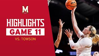 Maryland Womens Basketball Highlights  Maryland 99 Towson 51 [upl. by Gader]