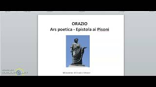 Orazio Ars poetica Epistola ai Pisoni [upl. by Winser64]