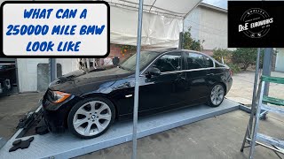 250000 mile BMW E90 330i Can a high mileage BMW be in a good shape TOUR OUTSIDE AND UNDERSIDE [upl. by Imis272]