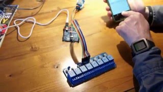 Arduino apertura 8 relè modulo GSM tramite SMS sim800L [upl. by Narcho]