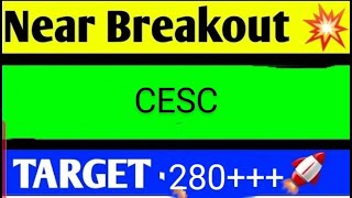 CESC SHARE LATEST NEWS TODAYCESC SHARE TARGETCESC SHARE BREAKOUTCESC SHARE ANALYSIS [upl. by Halle]