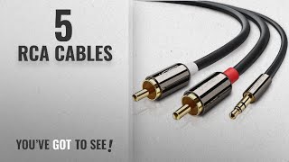 Top 10 Rca Cables 2018 UGREEN RCA Audio Cable 35mm Stereo Jack to 2 RCA Phono Y Audio Splitter [upl. by Farlay]