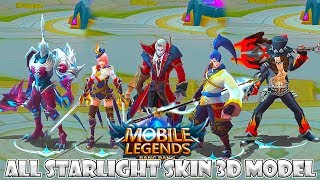 All Mobile Legends Starlight Skin InGame 3D Models [upl. by Hsakiv]