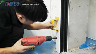 How to install the PVC high speed roller shutter door [upl. by Eldrid]