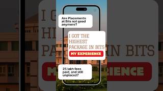 Placements at BITS in 2024 🤯youtubeshorts placement bits bitsat review shorts iit ai tech [upl. by Assetniuq904]