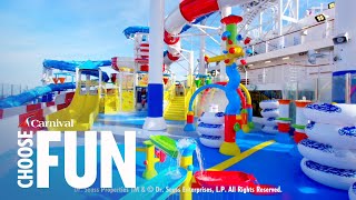 Carnival Horizon Dr Seuss WaterWorks with audio  Onboard Activities  Carnival Cruise Line [upl. by Nnylekoorb]