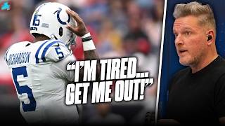 Pat McAfees Thoughts On Anthony Richardson Tapping Out Of Game For quotBeing Too Tiredquot [upl. by Fredrika572]