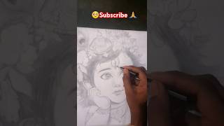 Lord little Krishna cute drawing 🎨 ☺️ new viralshort sketch please subscribe kar doh😭🙏 [upl. by Gurtner568]