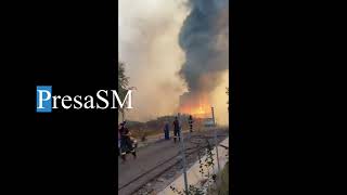 Incendiu de proporții în Maramureș Intervin și pompierii sătmăreni [upl. by Celine]