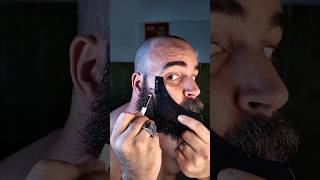 BEARD SHAPING ✂️🧔🏻‍♂️✨ beard beardtrim beardshaping shape taglio barba haircut bald funny [upl. by Ayotak]