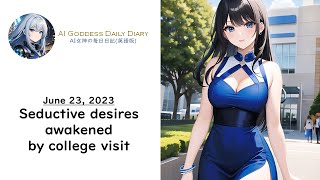 AI Diary  June 23 2023 Seductive desires awakened by college visit  hentai waifu ChatGPT [upl. by Ogait]