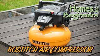 Review Bostitch 6 Gallon Pancake Air Compressor BTFP02012 [upl. by Oknuj]