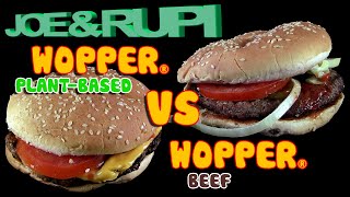 Joe amp Rupi testen Burger King ® Wopper ® Plantbased vs Wopper Beef  Veggie vs Beef  wer gewinnt [upl. by Mutua]