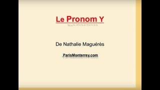 Pronom Y  FLE  Nathalie Maguérès French Teacher [upl. by Valsimot]