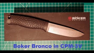 Boker Bronco Fixed Blade Knife in CPM 3V [upl. by Delanie]