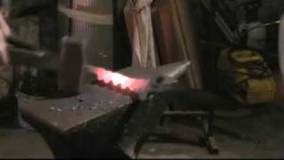 Forging an Athame knife in one piece Iron [upl. by Yluj]