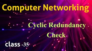 Cyclic Redundancy Check CRC in Computer Networking CN classes in Telugu [upl. by Carnes]