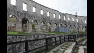 Exploring the Ancient Roman Amphitheater in Pula Istria Croatia [upl. by Boyse]