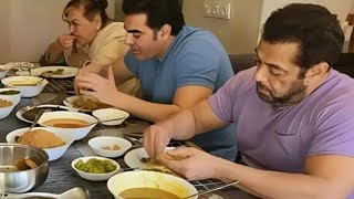 SALMAN KHAN EATING 7STAR LUNCH AT HOME [upl. by Darice]