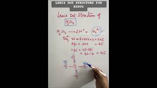 Lewis Dot structure of H2SO4 sulphuric acidlewisdotshort [upl. by Nylorak]