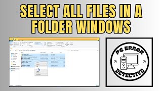 How to Select All Files in a Folder Windows 10 [upl. by Laney]