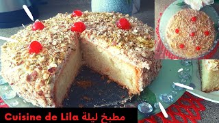 كيكة طالعة واسفنجية بكريمة الجبن وبمقادير بسيطة تستحق التجربة 🥮💕 [upl. by Cinimmod628]