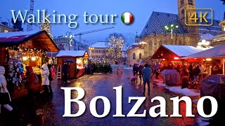 BolzanoBozen amp Christmas market🎄Alto Adige Südtirol Italy【Walking Tour】History in Subtitles 4k [upl. by Otreblaug]