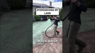 Hydroseeding brings new life to barren land 😮👏  🎥 liquidgreenhydroseed [upl. by Eitirahc]