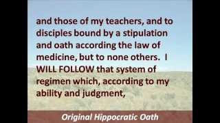 Hippocratic Oath Original  Hear the Full Text [upl. by Angelia3]