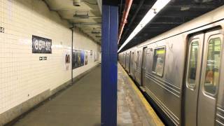 IND Brooklyn Bound R46 A and R68 D train  R33R127 Refuse Train at 86th Street [upl. by Adianez]