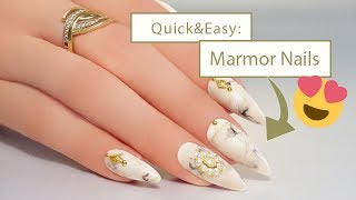 QuickampEasy  Marmor Nägel leicht gemacht  Trendnails [upl. by Ahseinat]